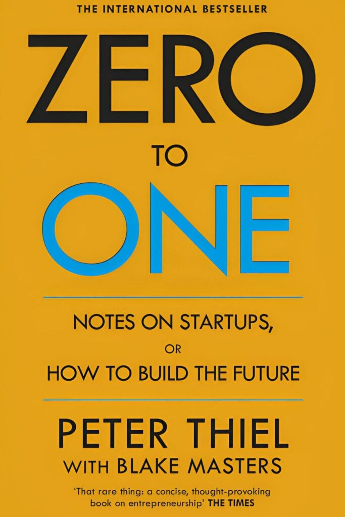 cover page of Zero to One by Peter Thiel