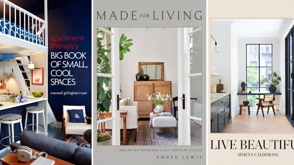 Collage Of 3 images Of home decor books