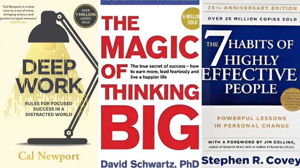 Collage Of Three Images Of Best Books For Success