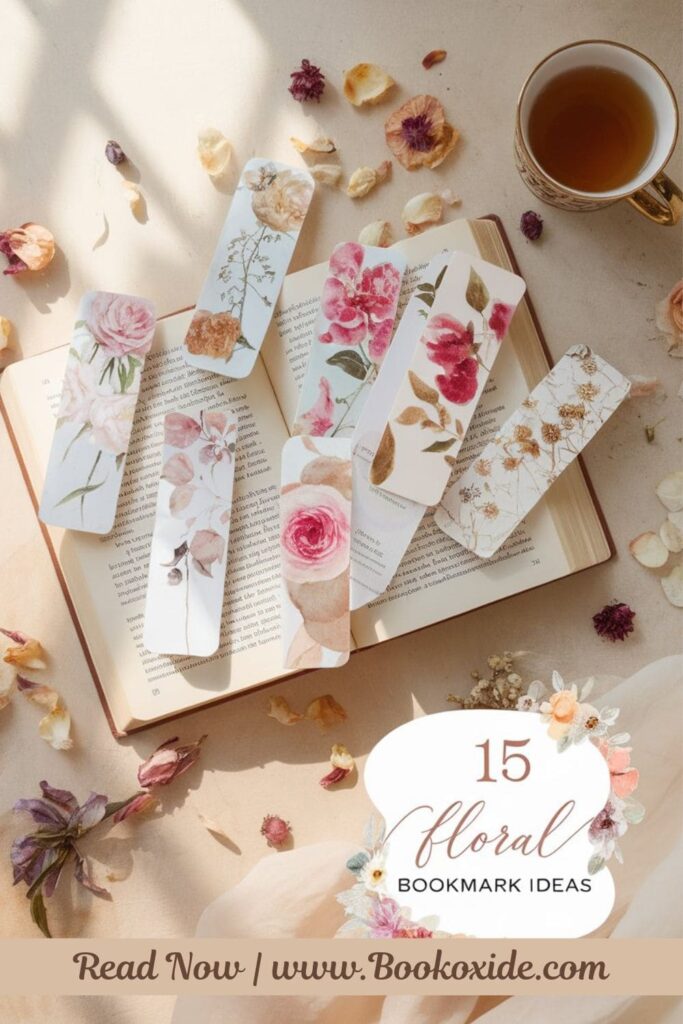 15 Floral Bookmark Ideas Pin